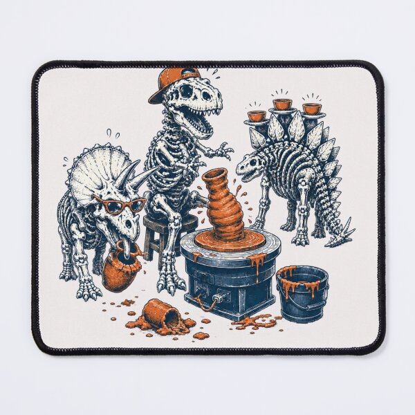 Item preview, Funny Dinosaur Pottery Gift – Ceramic Artist & Potter Skeleton designed and sold by zhivago1980.