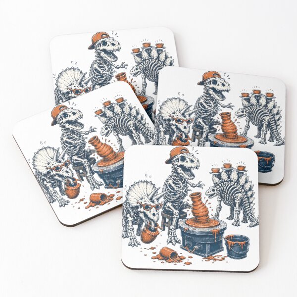 Item preview, Funny Dinosaur Pottery Gift – Ceramic Artist & Potter Skeleton designed and sold by zhivago1980.