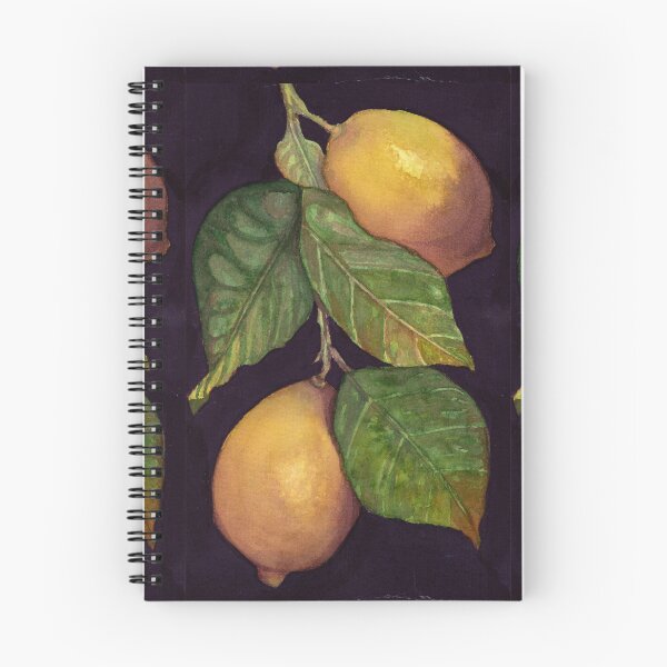 Item preview, Two Lemons on a Branch: Watercolour and Gouache Still Life designed and sold by ArithraStudio.