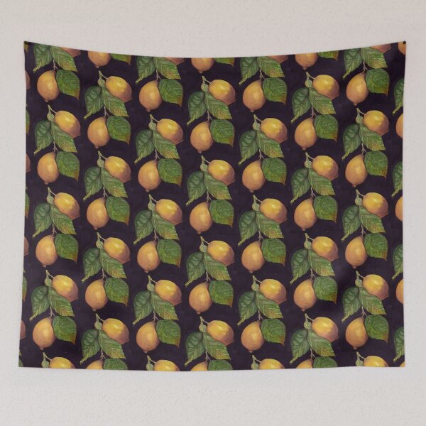 Item preview, Two Lemons on a Branch: Watercolour and Gouache Still Life designed and sold by ArithraStudio.
