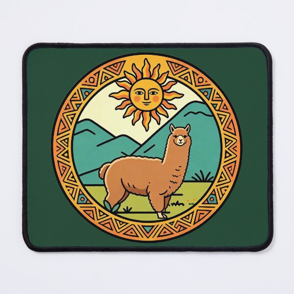Item preview, Andean alpaca, sun and mountains designed and sold by mixoubraw.