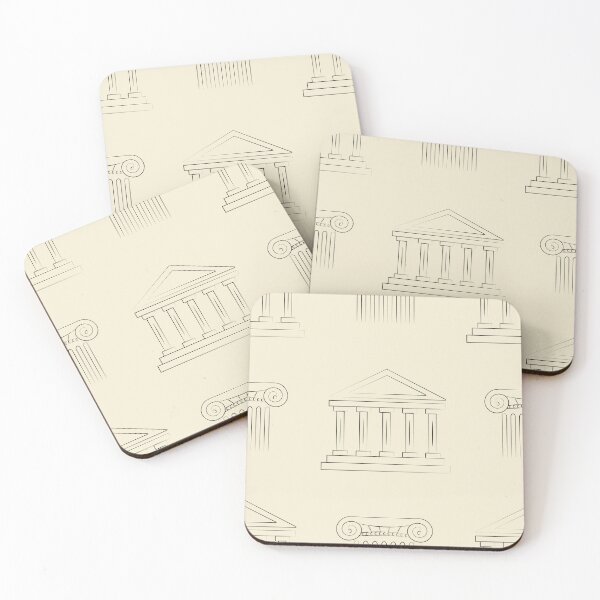 Item preview, Minimalist Greek Architecture Sketch Seamless Pattern designed and sold by Dynamisa.