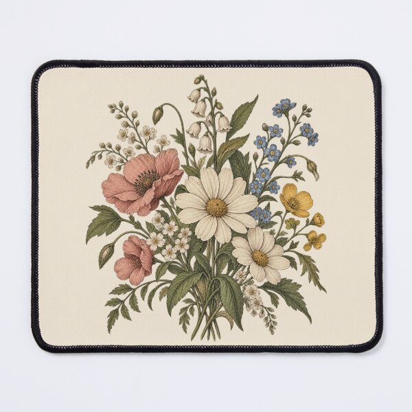 Item preview, Vintage Botanical Wildflower Bouquet designed and sold by Danisrin Finds.
