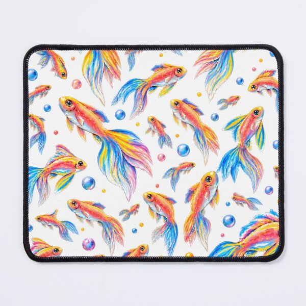 Item preview, Colorful Goldfish Seamless Pattern – Whimsical Watercolor Fish Ocean Design designed and sold by HoMya.
