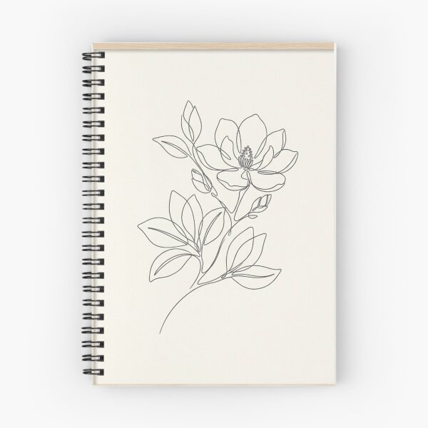 Item preview, Single Magnolia Branch | Minimalist Charcoal Line Art designed and sold by Zaramodo.