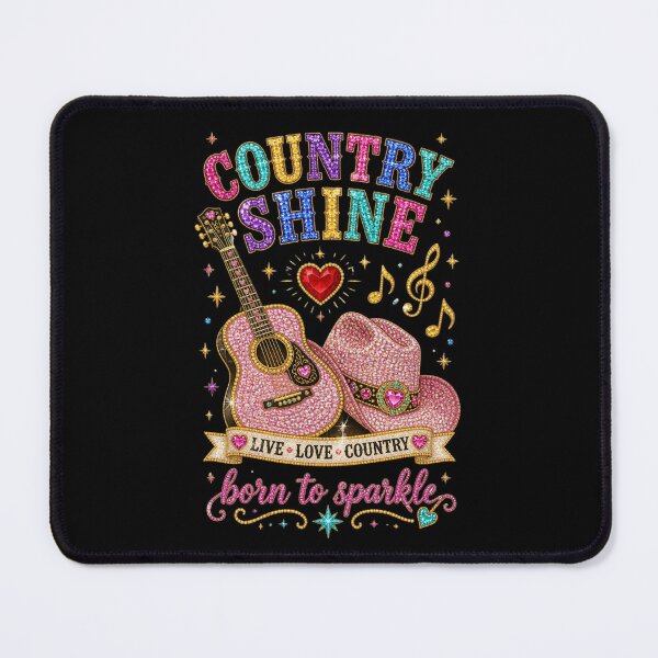 Item preview, Country Shine Pink Hat Guitar Sparkle designed and sold by creativerooney.