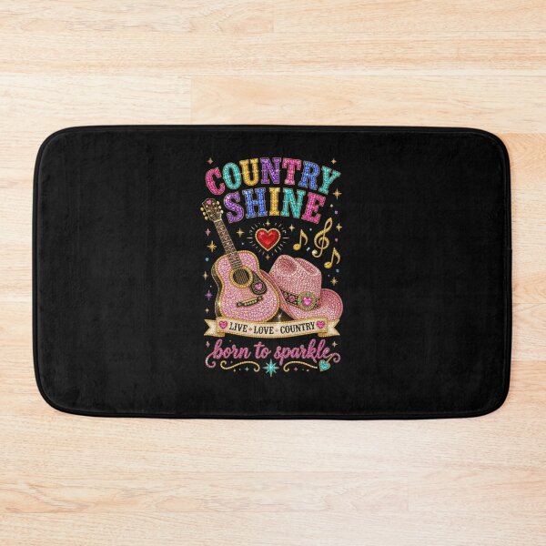 Item preview, Country Shine Pink Hat Guitar Sparkle designed and sold by creativerooney.
