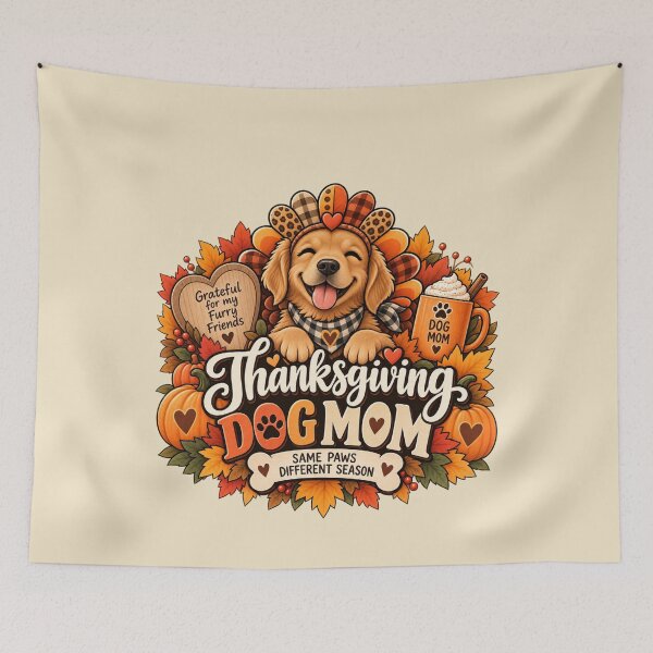 Item preview, Thanksgiving Dog Mom Gift Furry Friends Fall Style designed and sold by Corvoria.