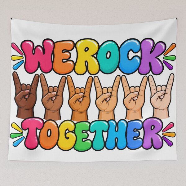 Item preview, We Rock Together - One humanity - Diversity  designed and sold by RanaDesignsUSA.