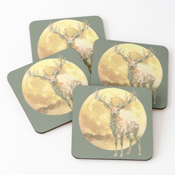 Item preview, Celestial cosmic deer in moonlight designed and sold by 247DesignStudio.