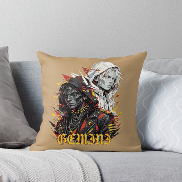 Item preview, Gemini Zodiac Low Poly Glitch Cyber Twins designed and sold by puzzell.
