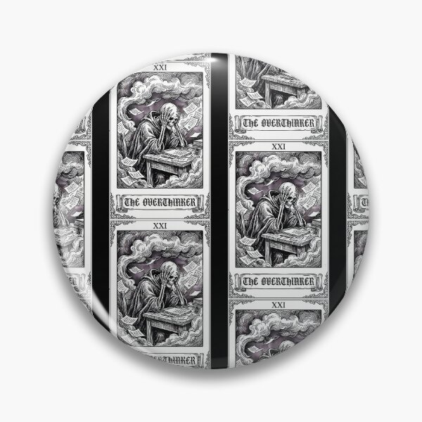 Item preview, Overthinking Tarot Card Gothic Skeleton Art designed and sold by The Midnight Archive.