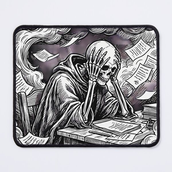 Item preview, Overthinking Tarot Card Gothic Skeleton Art designed and sold by The Midnight Archive.