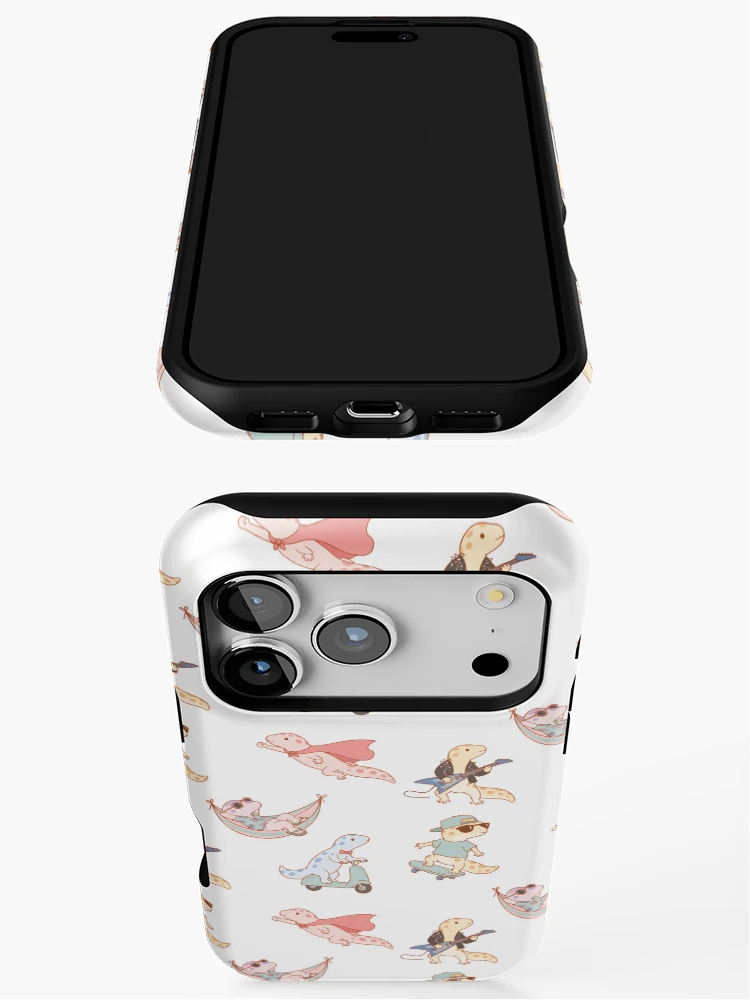 Thumbnail 3 of 4, iPhone Case, Gecko Daily Routine designed and sold by Zoolumi.