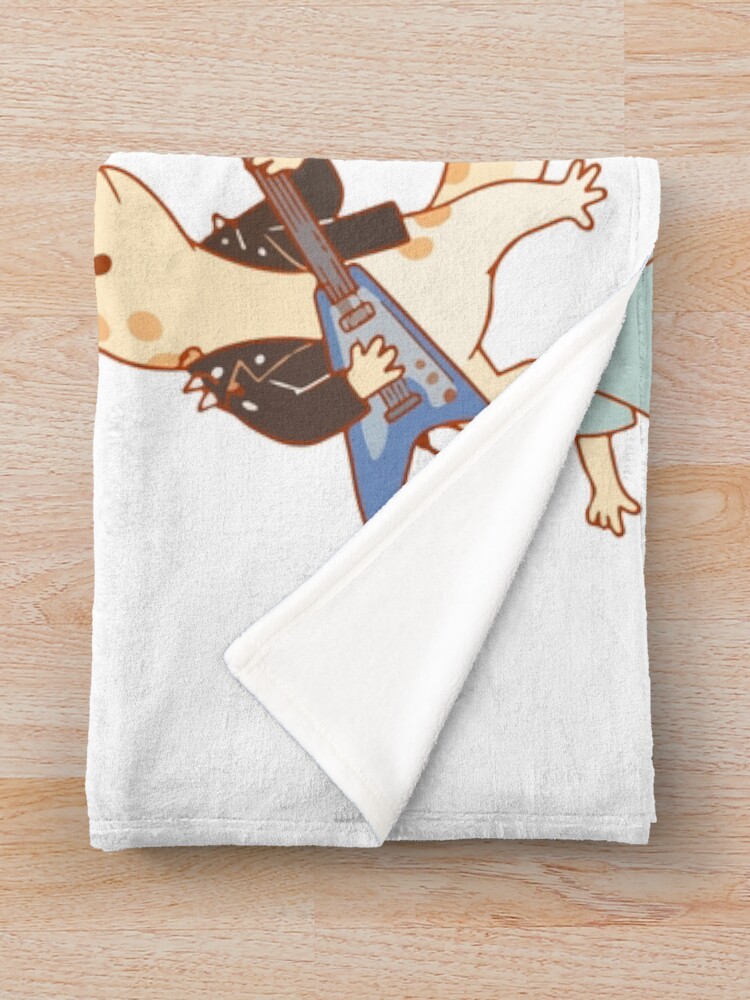 Thumbnail 3 of 6, Throw Blanket, Gecko Daily Routine designed and sold by Pixel8Bites.