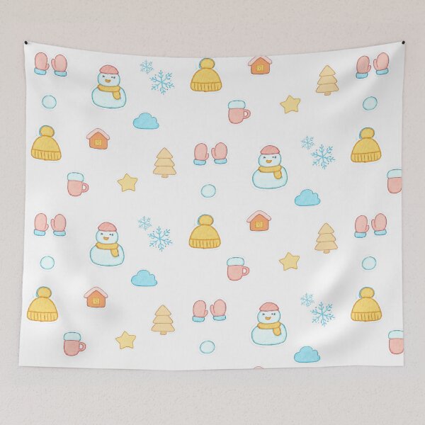 Item preview, Kindergarten Cute Art | winter themed colorful scribble art designed and sold by LightPrints.