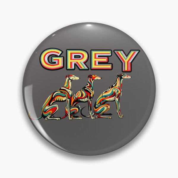 Item preview, GALOGO – GRAY – Colorful Greyhound Trio designed and sold by GALOGO – Art for Sighthounds & Animal Welfare.