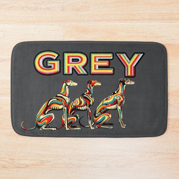 Item preview, GALOGO – GRAY – Colorful Greyhound Trio designed and sold by GALOGO – Art for Sighthounds & Animal Welfare.