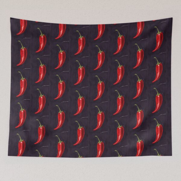 Item preview, Red Chilli Pepper Still Life: Watercolour and Gouache Study designed and sold by ArithraStudio.