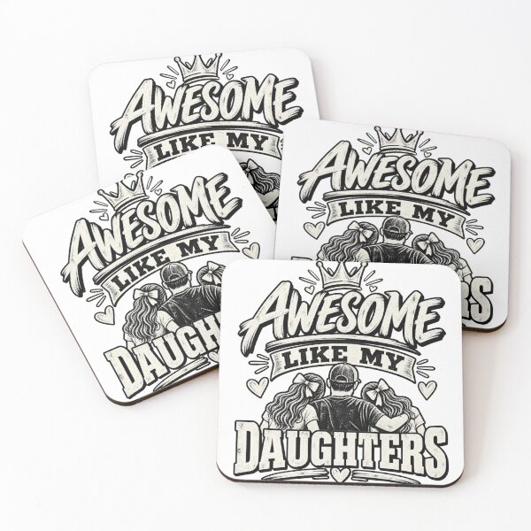 Item preview, Awesome Like My Daughters – Proud Dad Vintage Retro Graphic designed and sold by DijaMar.