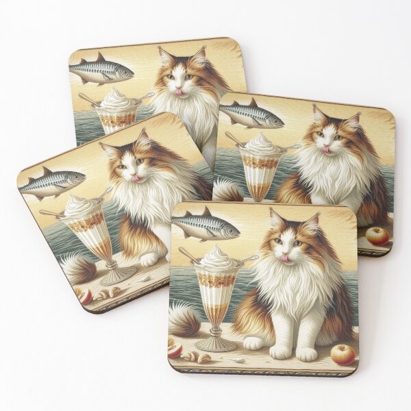 Item preview, Maine Coon ice-cream parlor  designed and sold by ThatRockChic.
