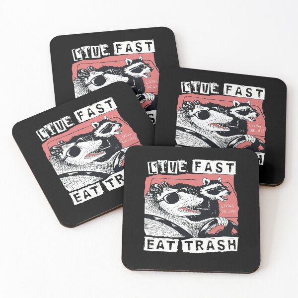 Item preview, Raccoon Live Fast Eat Trash Street Cats Squad designed and sold by sellymeggan.