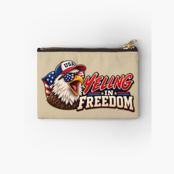 Item preview, Yelling in Freedom – Funny Patriotic Eagle Design designed and sold by HO•Designs.