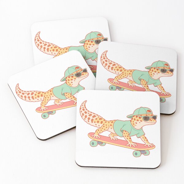 Item preview, Gecko Skateboarding With Cap designed and sold by Limuko.