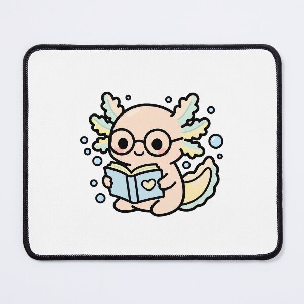 Item preview, Cute Axolotl Reading Book - Kawaii Book Lover Gift for Bookworm Girls - Cozy Reading Sticker designed and sold by Cozy Book Club.