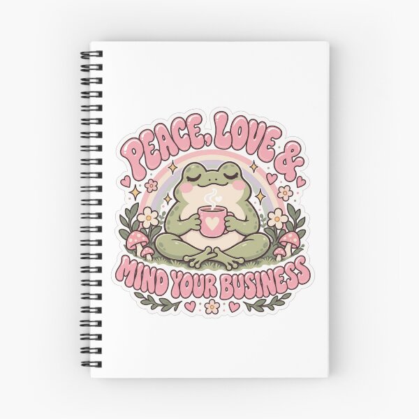 Item preview, Peace Love And Mind Your Business Frog designed and sold by FeminismTV.