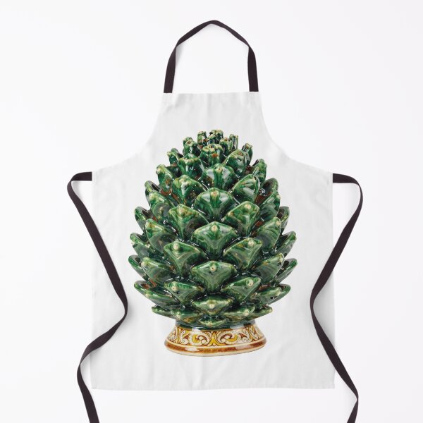 Item preview, Sicilian Ceramic Pine Cone - Traditional Green Majolica Good Luck Charm designed and sold by WildArtIT.