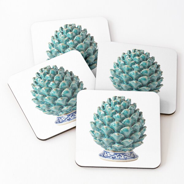 Item preview, Sicilian Ceramic Pine Cone - Traditional Turquoise Majolica Good Luck Charm designed and sold by WildArtIT.