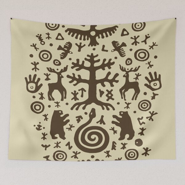 Item preview, Sacred Forest Tree Wildlife Totem designed and sold by RamyGallery.