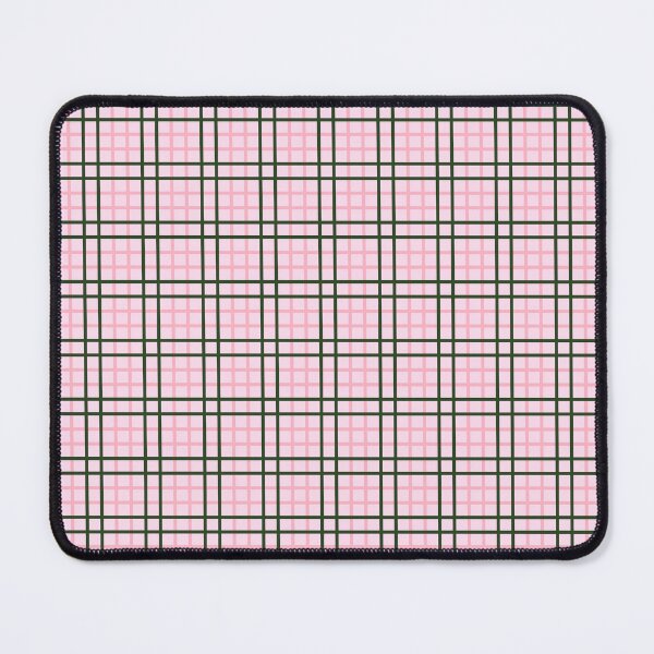 Item preview, Dark Green and Pink Plaid Pattern | Minimalist Windowpane Check | Modern Tartan Design | Piggy Cream Spruce Geometric Grid | Elegant Dark Green Pink Check designed and sold by VivaFy.
