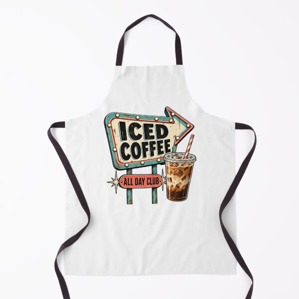 Item preview, Retro Motel Sign Iced Coffee All Day Club designed and sold by urbinet.