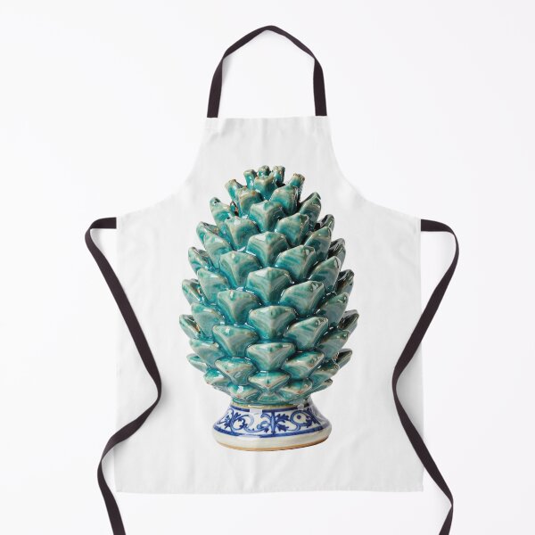 Item preview, Sicilian Ceramic Pine Cone - Traditional Teal Majolica Good Luck Charm designed and sold by WildArtIT.