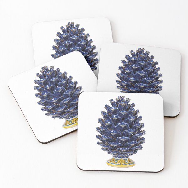 Item preview, Sicilian Ceramic Pine Cone - Traditional Blue Majolica Good Luck Charm designed and sold by WildArtIT.