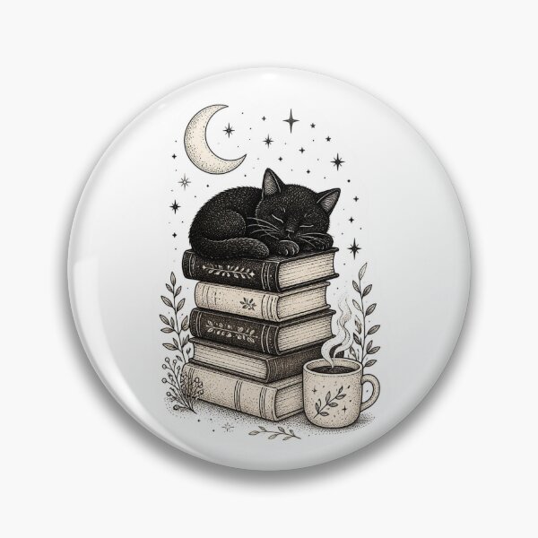 Item preview, Cozy Sleeping Black Cat Books designed and sold by creativerooney.