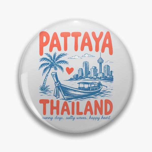 Item preview, Pattaya Thailand Cute Retro City designed and sold by HowToCanadian.
