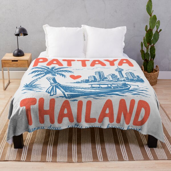 Item preview, Pattaya Thailand Cute Retro City designed and sold by HowToCanadian.