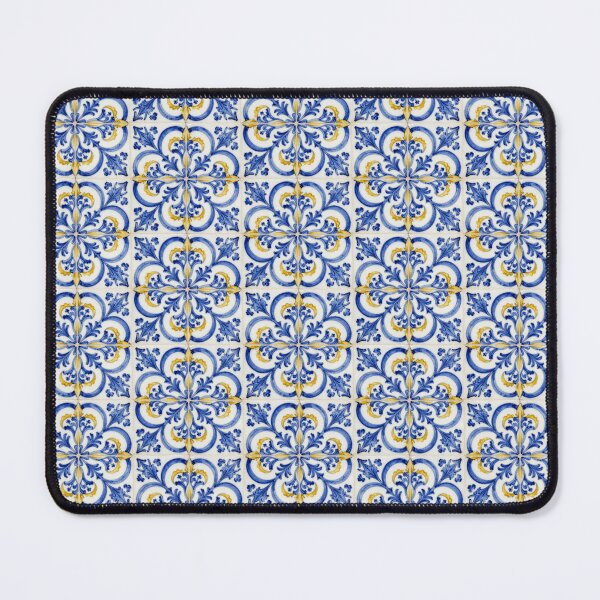 Item preview, Vintage Sicilian Majolica Tile - Authentic Blue and Yellow Ceramic designed and sold by WildArtIT.
