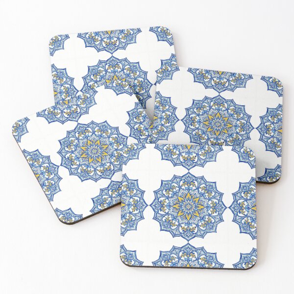 Item preview, Ornate Sicilian Majolica Mandala - Luxury Mediterranean Floral Tile designed and sold by WildArtIT.