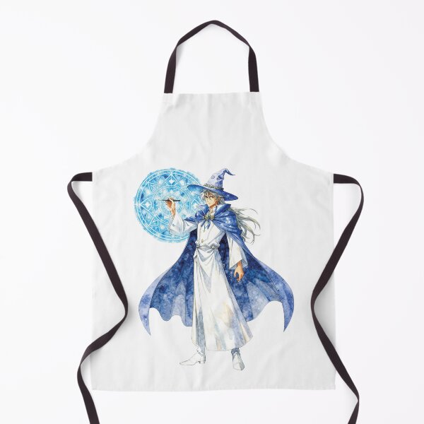Item preview, Powerful Anime Wizard with Blue Magic Circle Watercolor Art designed and sold by WildArtIT.