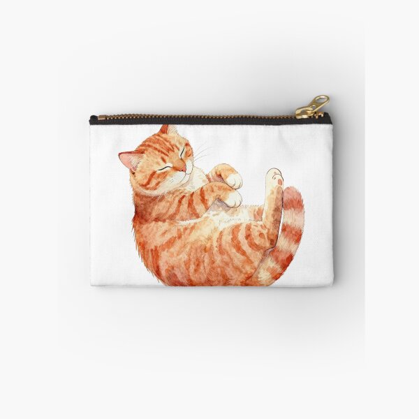 Item preview, Sleeping Orange Tabby Cat Watercolor Illustration designed and sold by WildArtIT.