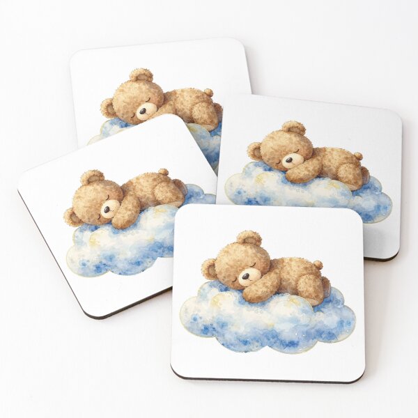 Item preview, Watercolor Sleeping Teddy Bear – Cute Cloud Good Night Nursery Art designed and sold by WildArtIT.