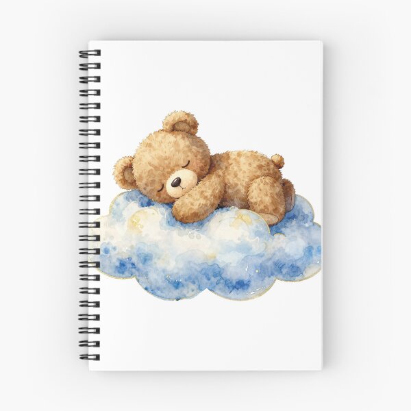 Item preview, Watercolor Sleeping Teddy Bear – Cute Cloud Good Night Nursery Art designed and sold by WildArtIT.