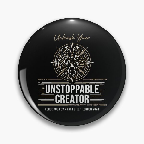 Item preview, Unleash Your Unstoppable Creator - Geometric Lion Compass designed and sold by rich-moda.