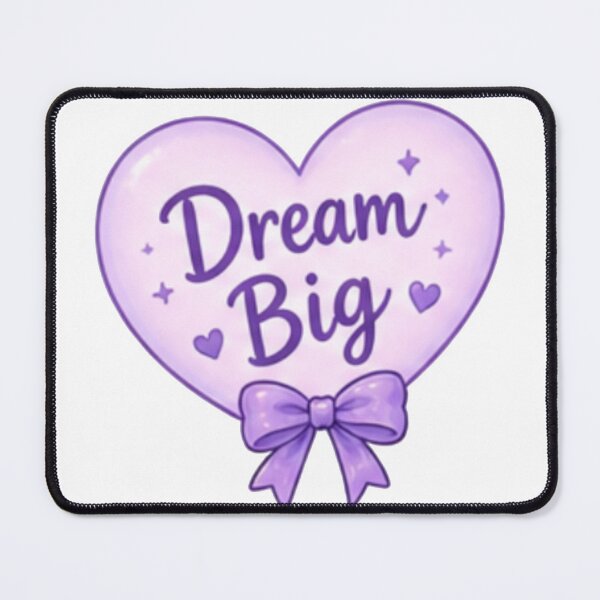 Item preview, Dream Big Purple Heart Cute Inspirational designed and sold by Kiralemon.