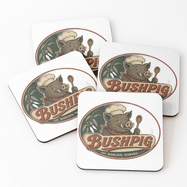 Item preview, Bushpig Deadloch Tasmania Vintage Diner Sign designed and sold by FeminismTV.