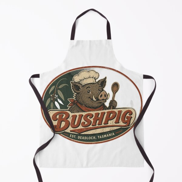 Item preview, Bushpig Deadloch Tasmania Vintage Diner Sign designed and sold by FeminismTV.